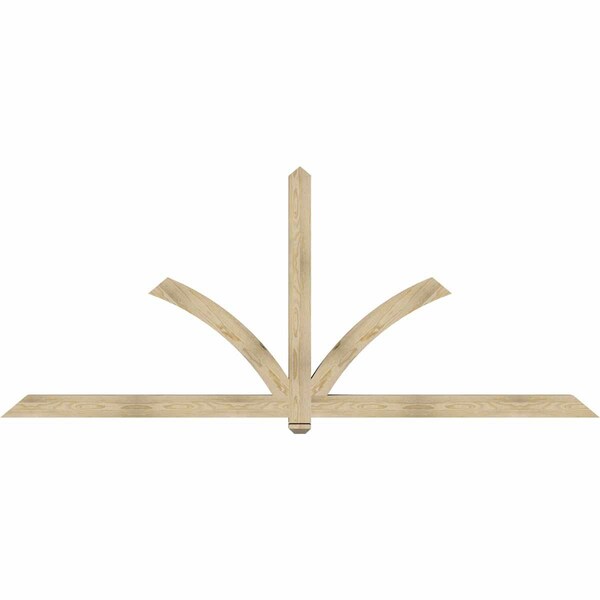 Ekena Millwork Redmond Rough Sawn Timber Gable Bracket, Douglas Fir, 108"W x 45"H x 4"D x 4"F, 10/12 Pitch GBW108X45X0404RED00RDF - main